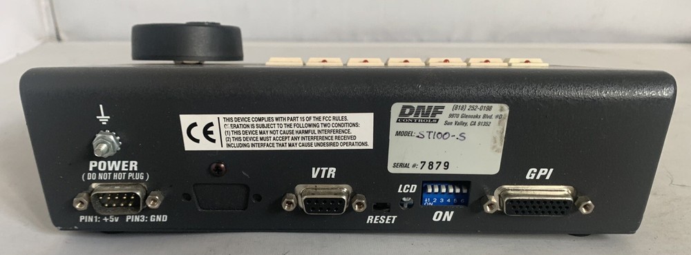 DNF Controls ST100-S Universal VTR Controller Untested