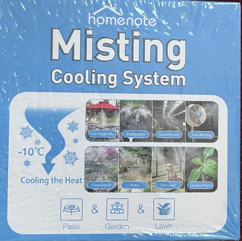 Automatic Misting Cooling System w/Timer, 91.8FT Misting Line, 26 Brass Nozzles