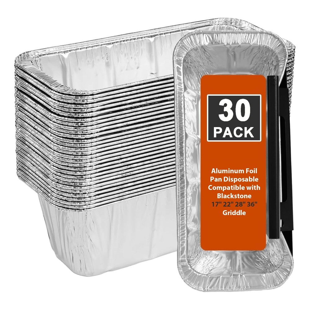 Whaleme Grease Cup Liners Compatible with Blackstone Griddle 30 Pack, silver