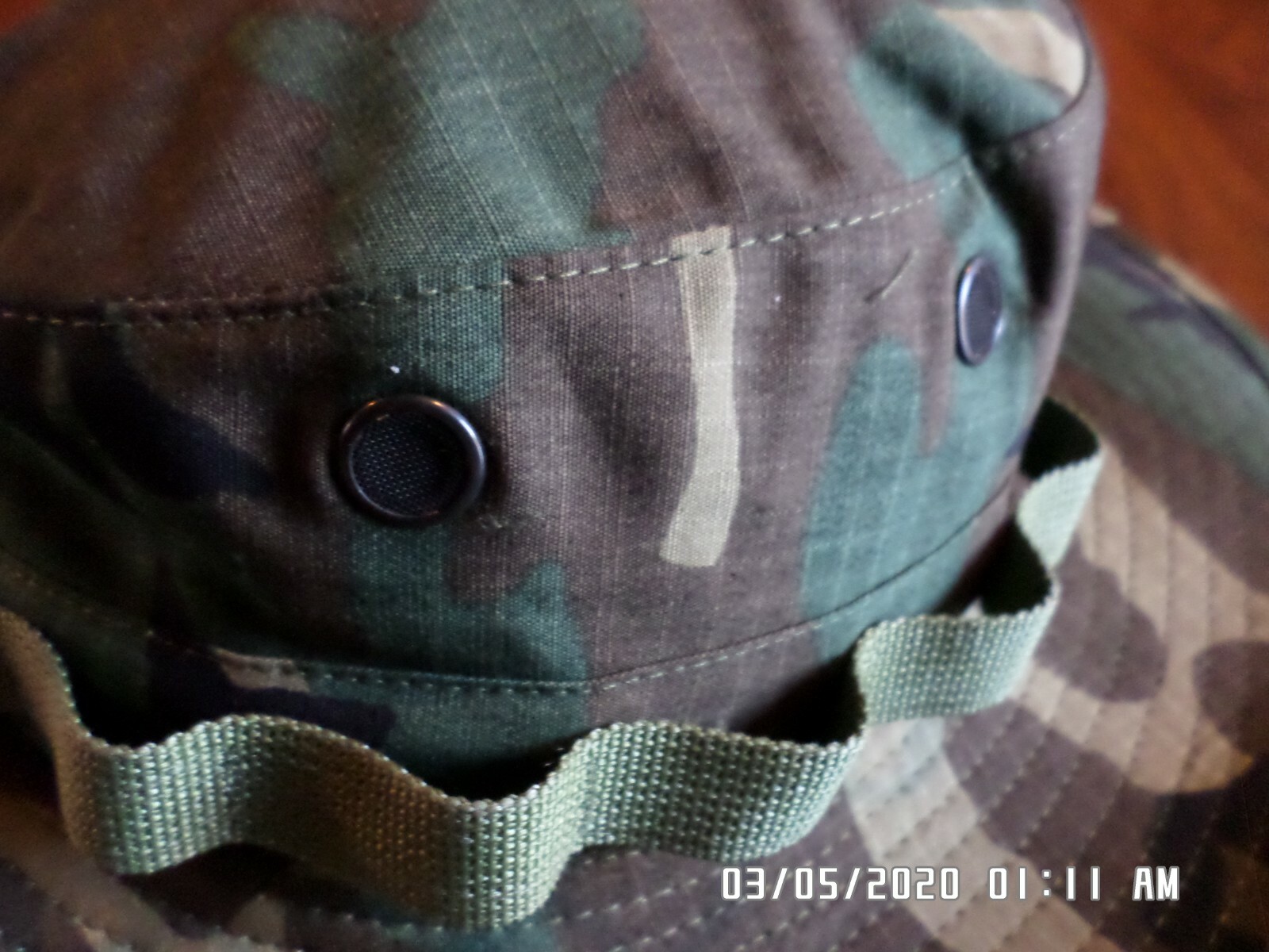 U.S MILITARY ARMY VIETNAM JUNGLE BOONIE HAT TYPE II ERDL CAMOUFLAGE LARGE 7 1/2