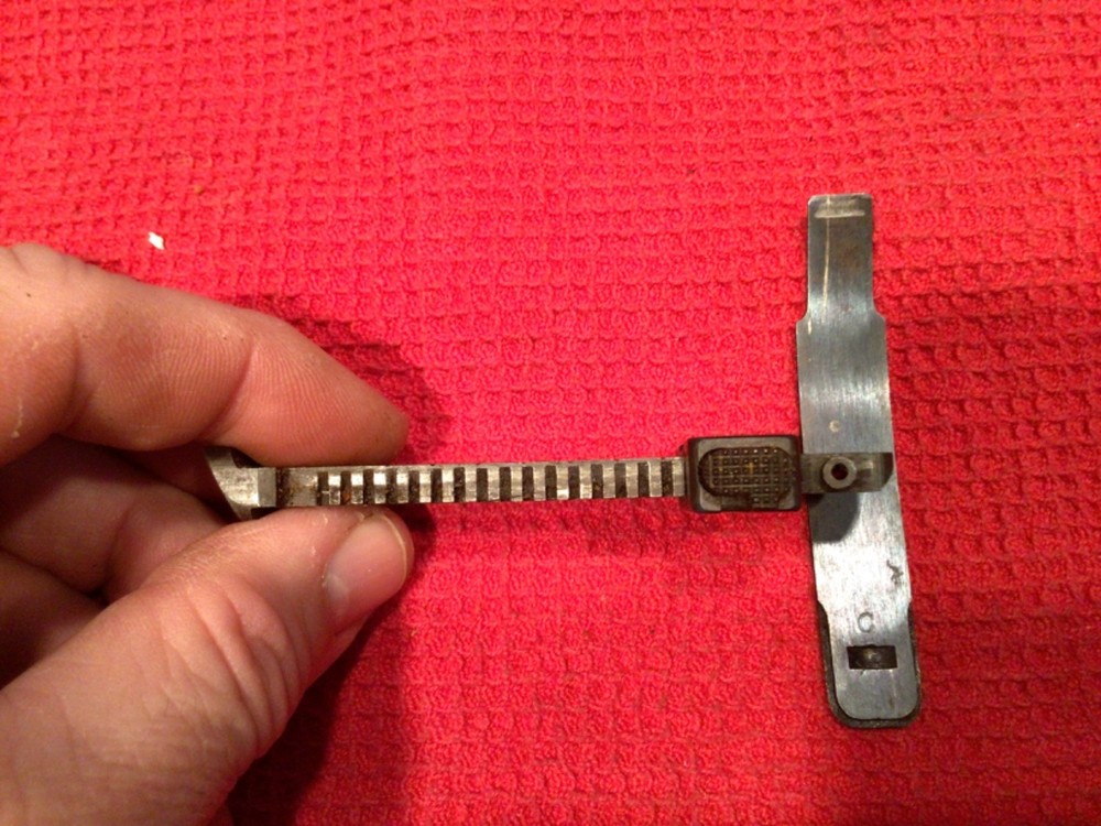 Brazilian M 1908 Mauser Rear Sight Leaf and Spring