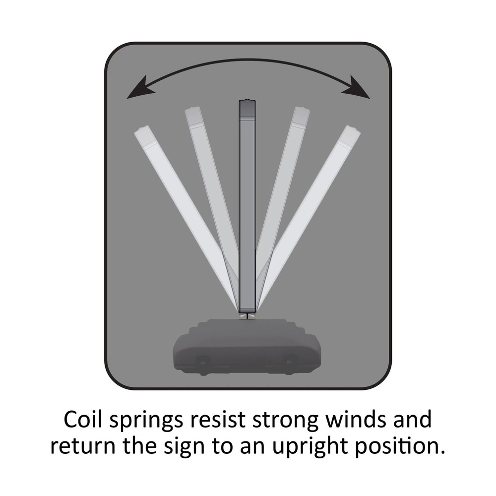 Plasticade Wind Sign 2 Quick Change Frame 24" x 36" Display, Gray (Open Box)