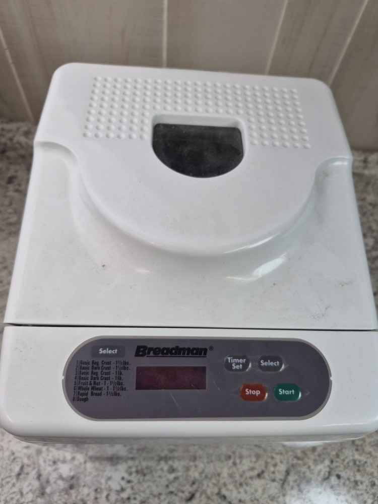 Breadman Automatic Bread Maker Machine White with Multiple Settings & Viewing