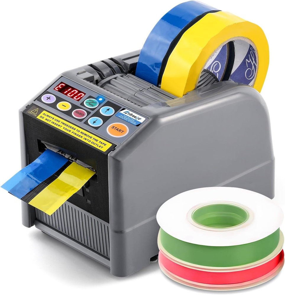 Frifreego Automatic Tape Dispenser Electric Ribbon Cutting Machine 6-60mm Width