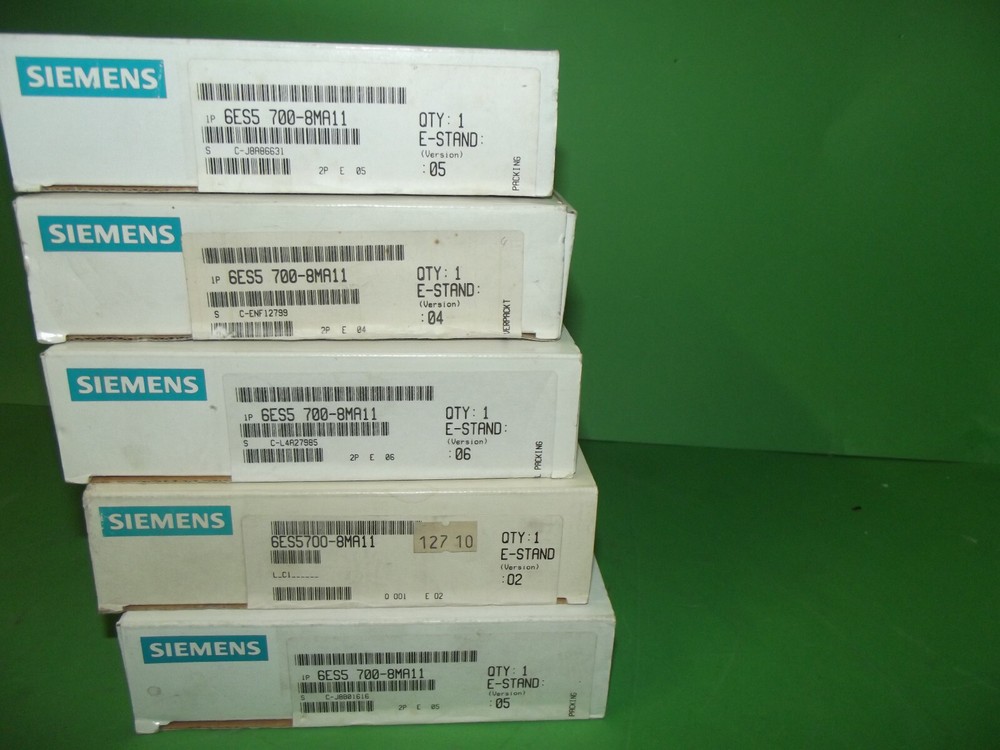 SET (7 pcs.) SIEMENS SIMATIC S5 6ES5 700-8MA11 Bus Module/Module E-Stand: