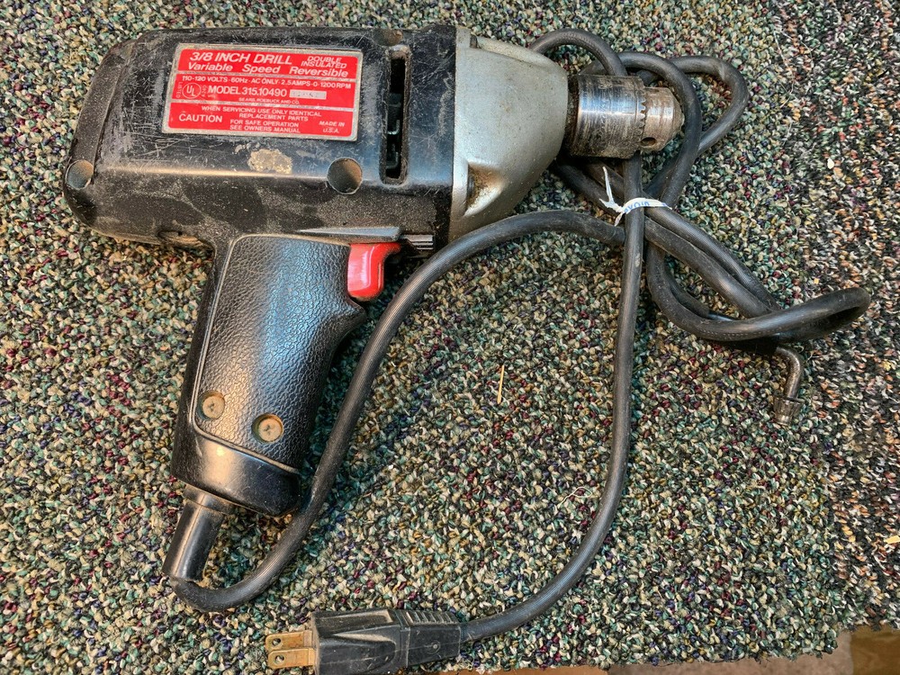 Sears Craftsman 3/8" Drive Variable Speed Reversible 110V Corded Drill