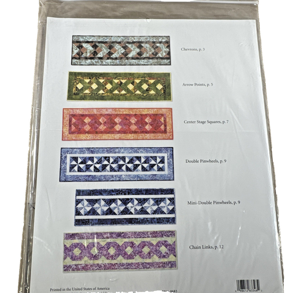 TWISTED TRIANGLES Template Sewing w Nancy Includes Instructions for Runners