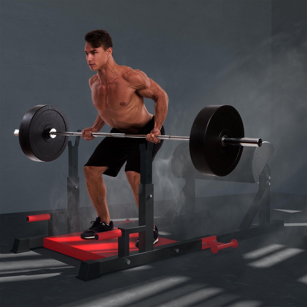 Hip Thrust Machine, Glute Bridge Machine Sissy Squat Machine Black & Red Large