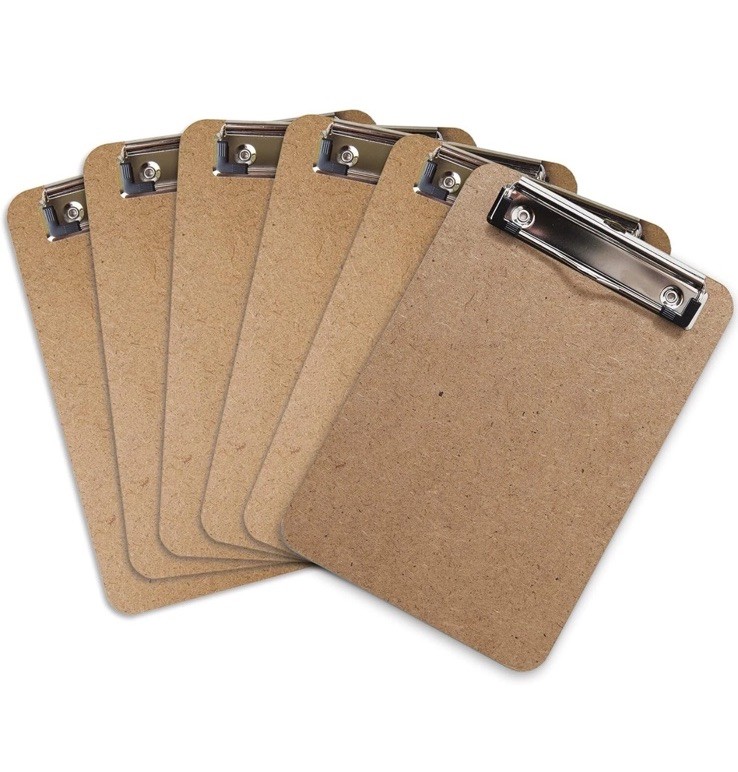Mini Clipboard 6" x 9" (Set of 6) Memo Clipboard | Small Clipboards 6x9 with ...