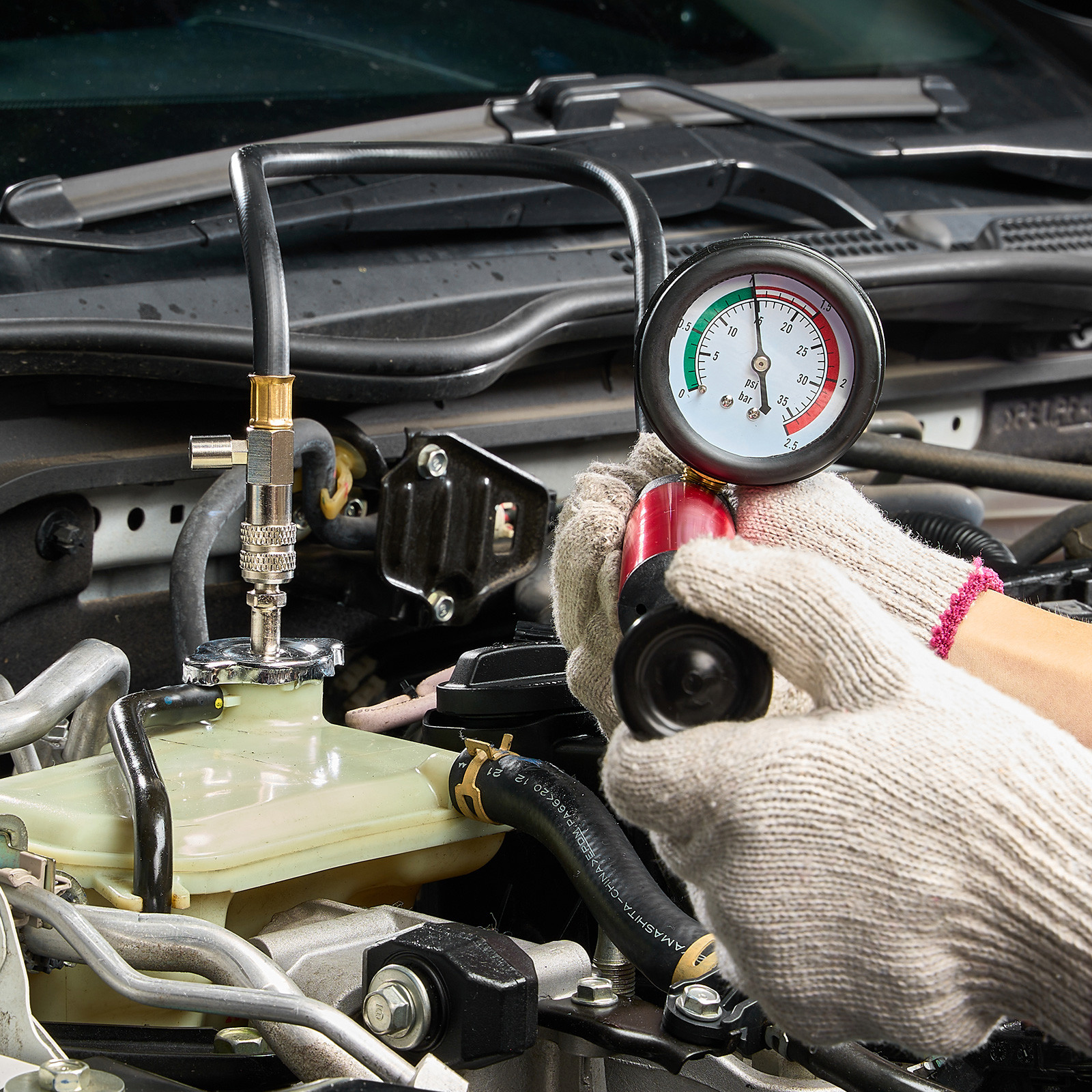 14 Pcs Radiator Pressure Tester Coolant Vacuum Purge Refill With Adapters