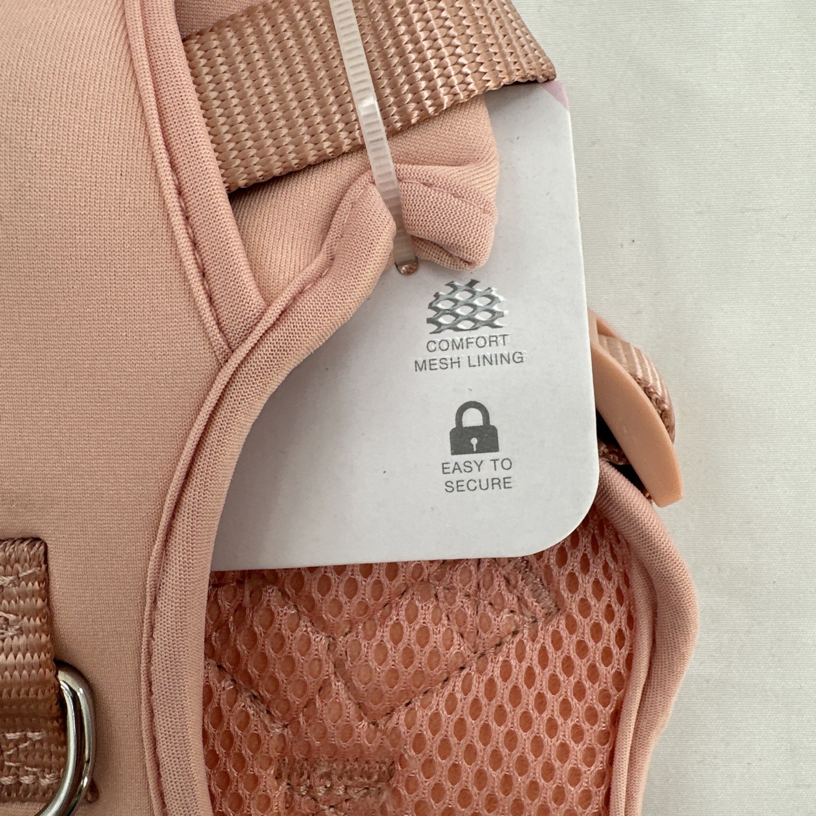 Doghaus Dog Harness LARGE (33-55lb) Salmon Pink Neoprene Mesh Adjustable Durable