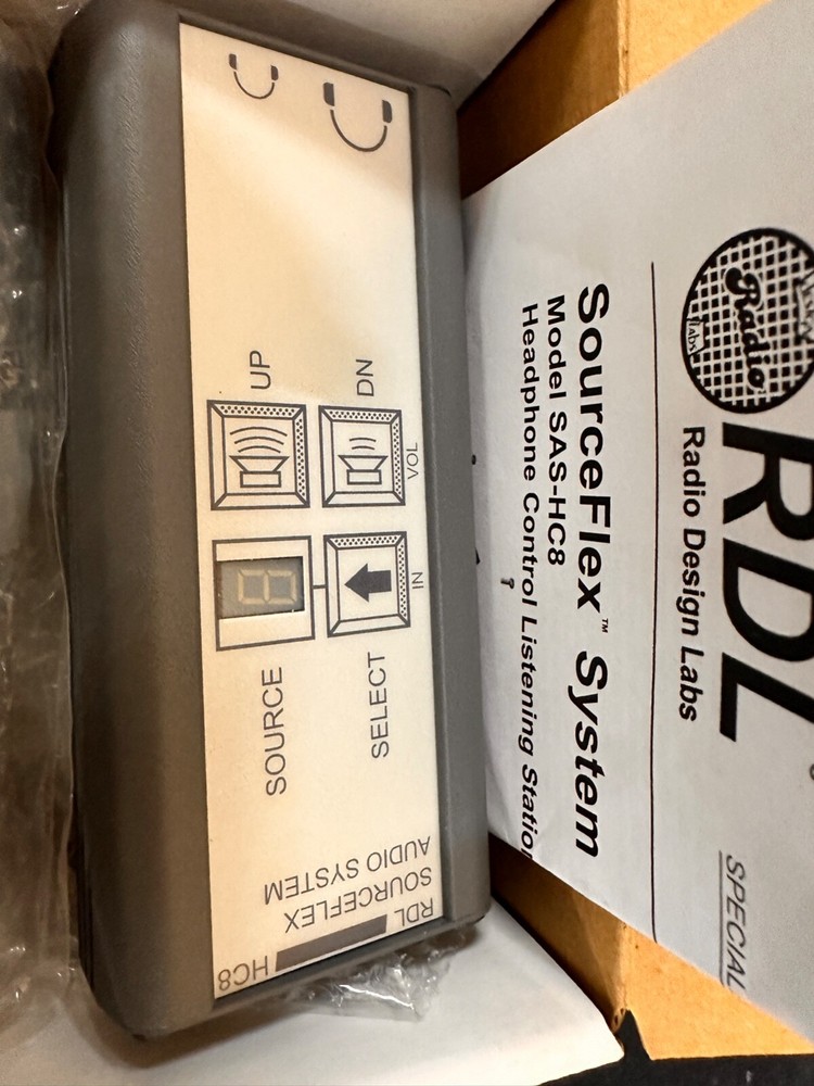 RDL SAS-HC8 Headphone Control Station for SourceFlex Distributed Audio System