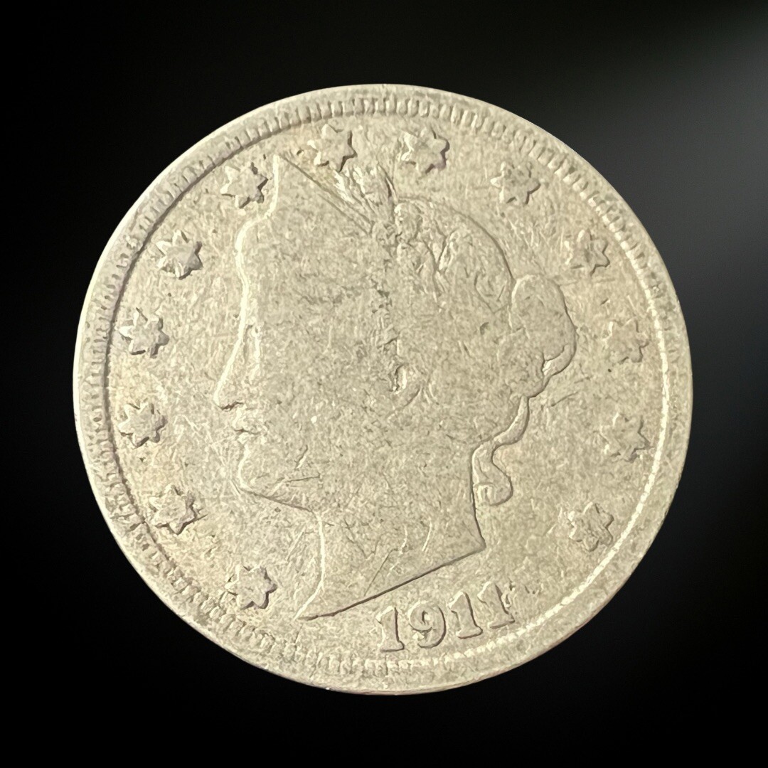 1911 P Philadelphia Liberty V Nickel G/VG