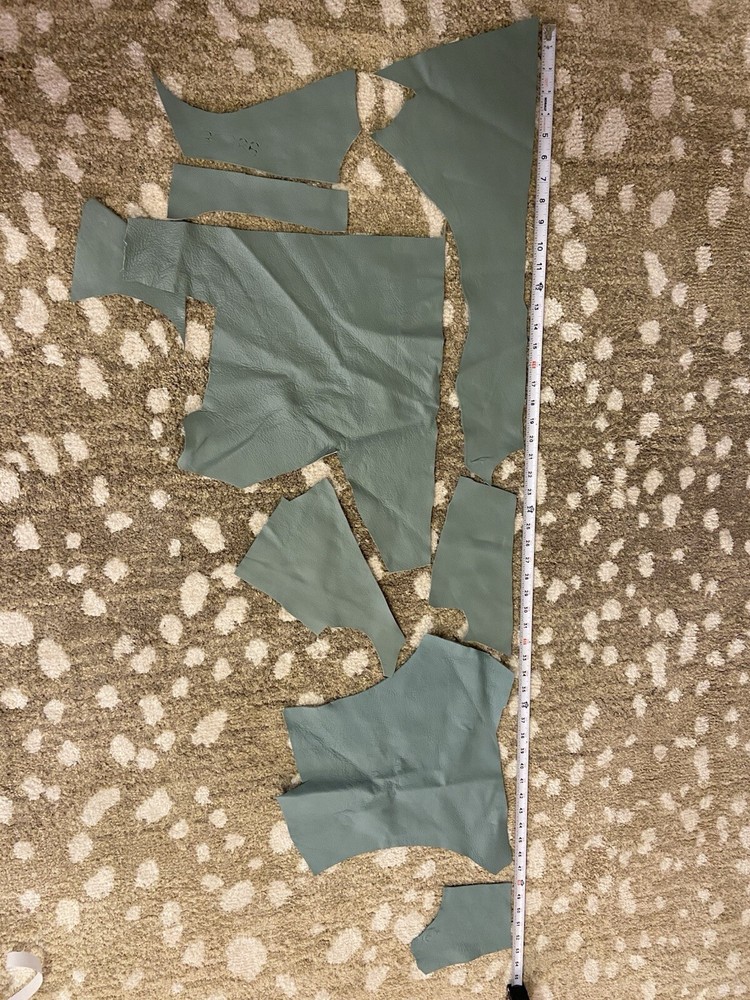 Genuine Light Blue Crafting Leather