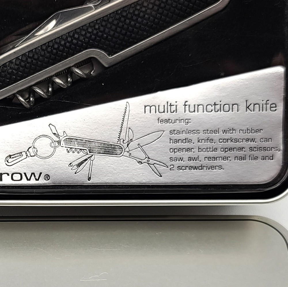 ⭐️ Croft & Barrow Multi Function Knife - Corkscrew Can Opener Saw Awl Scissors
