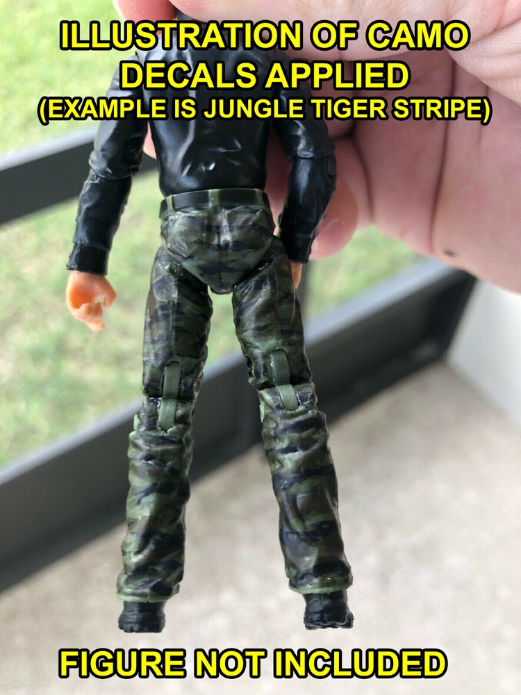 Camouflage Multicam Pattern Waterslide Decals for 1/18 scale action figures