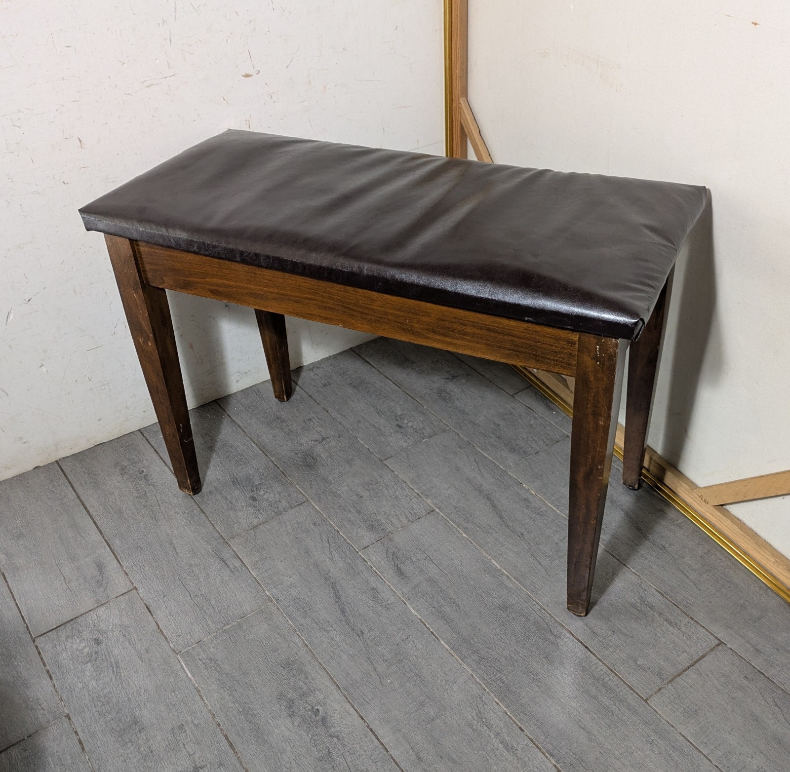 Vintage Manual Arts Furniture MCM Walnut Wood Piano Bench with Lid Storage K78