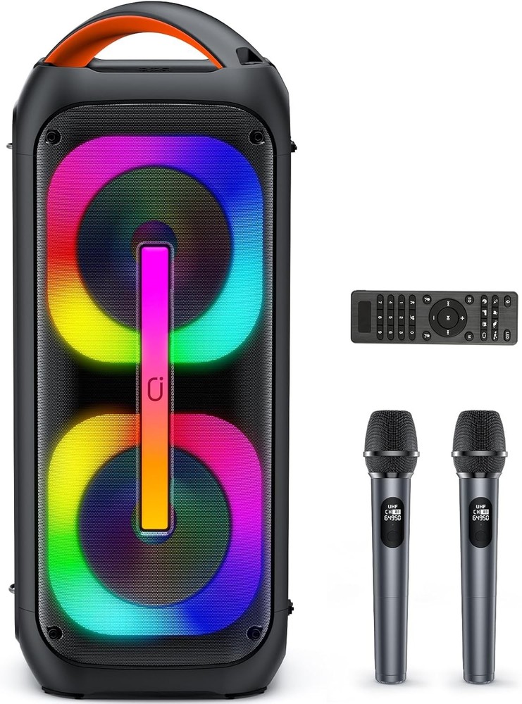 Bluetooth Karaoke Machine 2 Mic Party Speaker