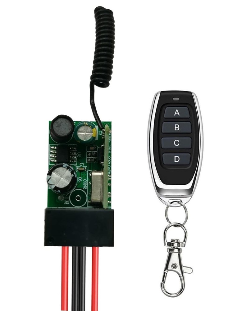 12v Remote Control Switch,4 Way Mini Wireless Switch,DC 12V/24V/48V/10A Relay...