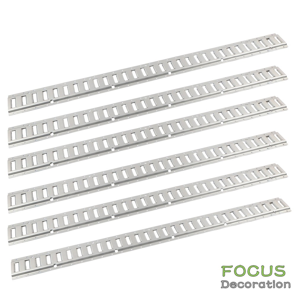 Flexible 6 Pack 5' E Track Tie Down Rail System Silver Heavy Loads Secure Cargo