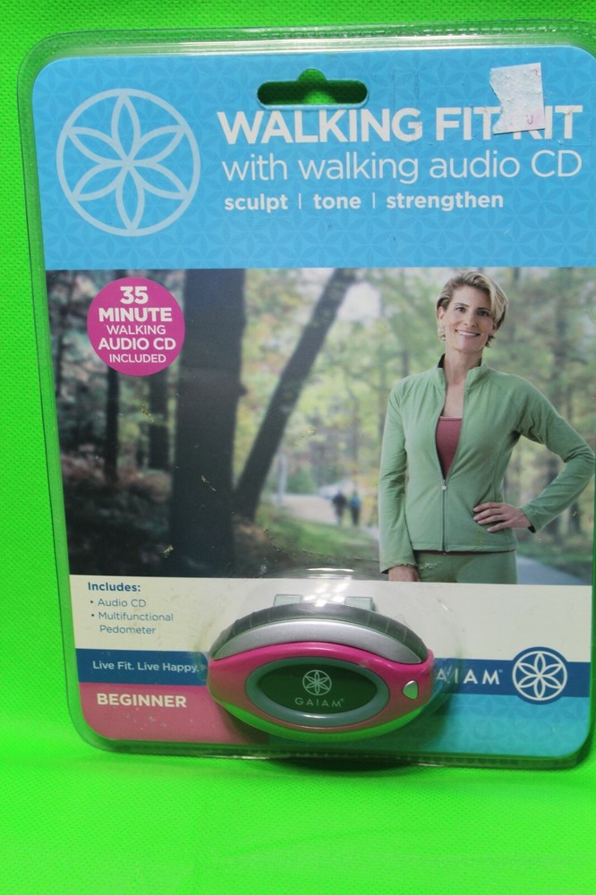 Pedometer, Walking fit kit, Beginner, Gaiam, 35 min workout cd,  sealed exercise