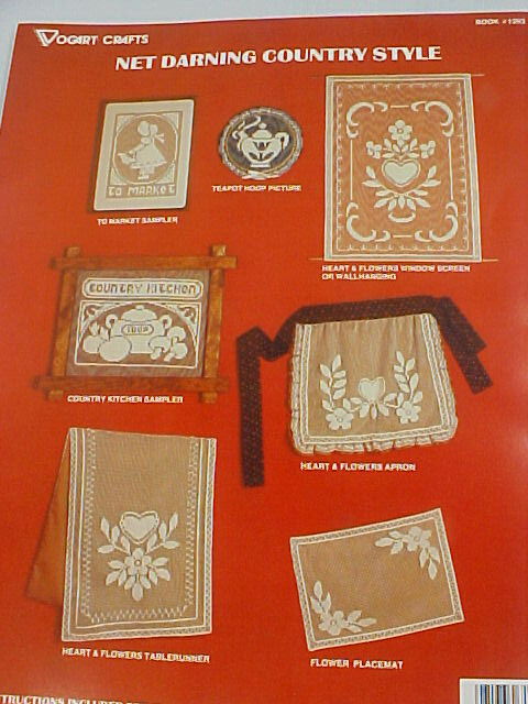 Net Darning Pattern Booklets, Set of 3, Introducing, Samplers, & Country Style