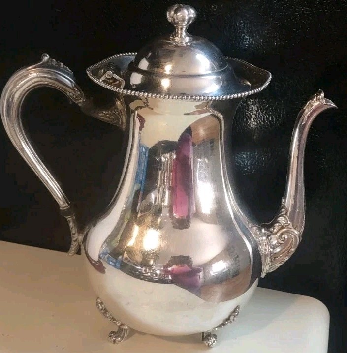 SHEETS R.S CO 1875/1400 Series Silver-Plate Coffee, Tea, Sugar Bowl, Creamer Set