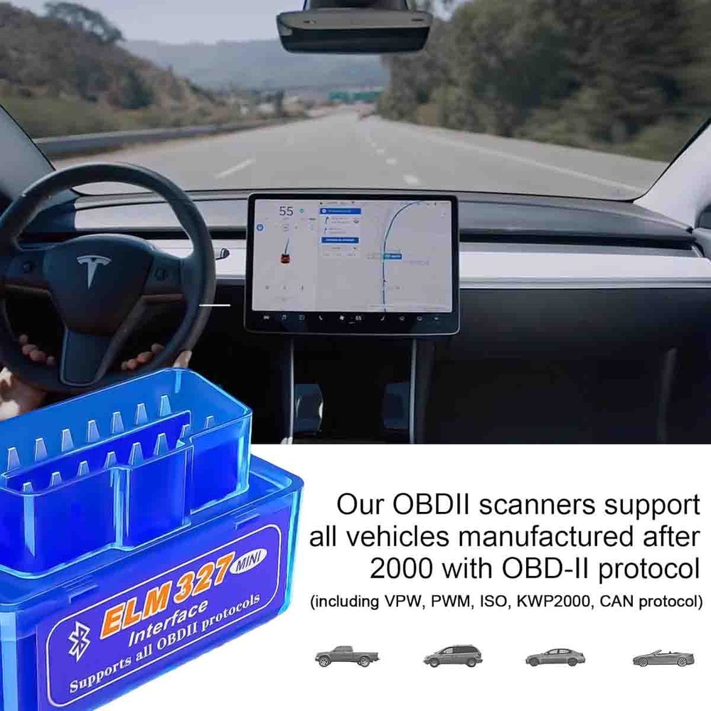 OBD2 ELM327 V2.1 MINI Bluetooth Car Code Reader Diagnostic Scanner For Android