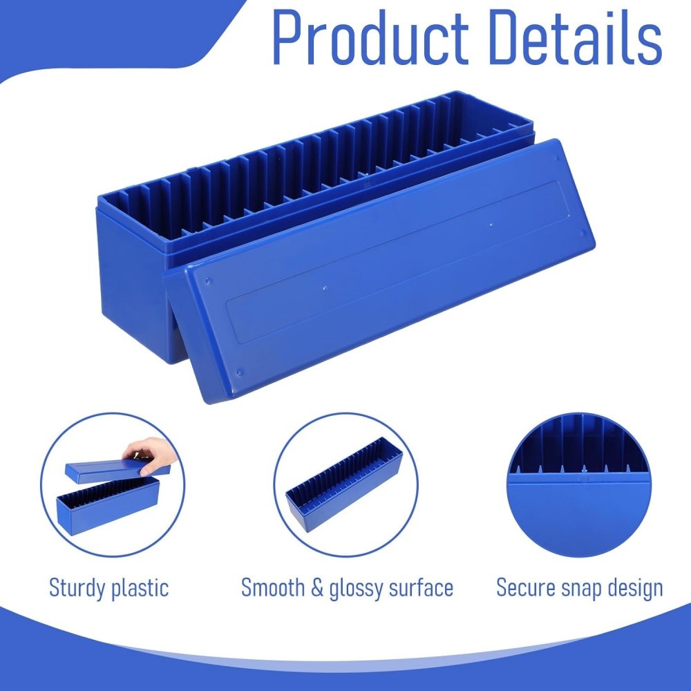 3 Pack Coin Slab Storage Box, 20 Slotted Case Plastic for Graded Coin Storage US