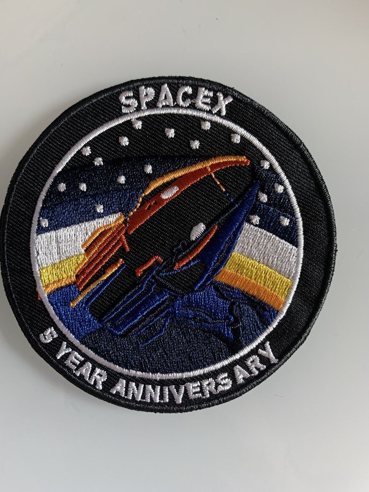 Dragon 5 Year Anniversary Commemorative Space Flight Patch 3.5” Iron Sew