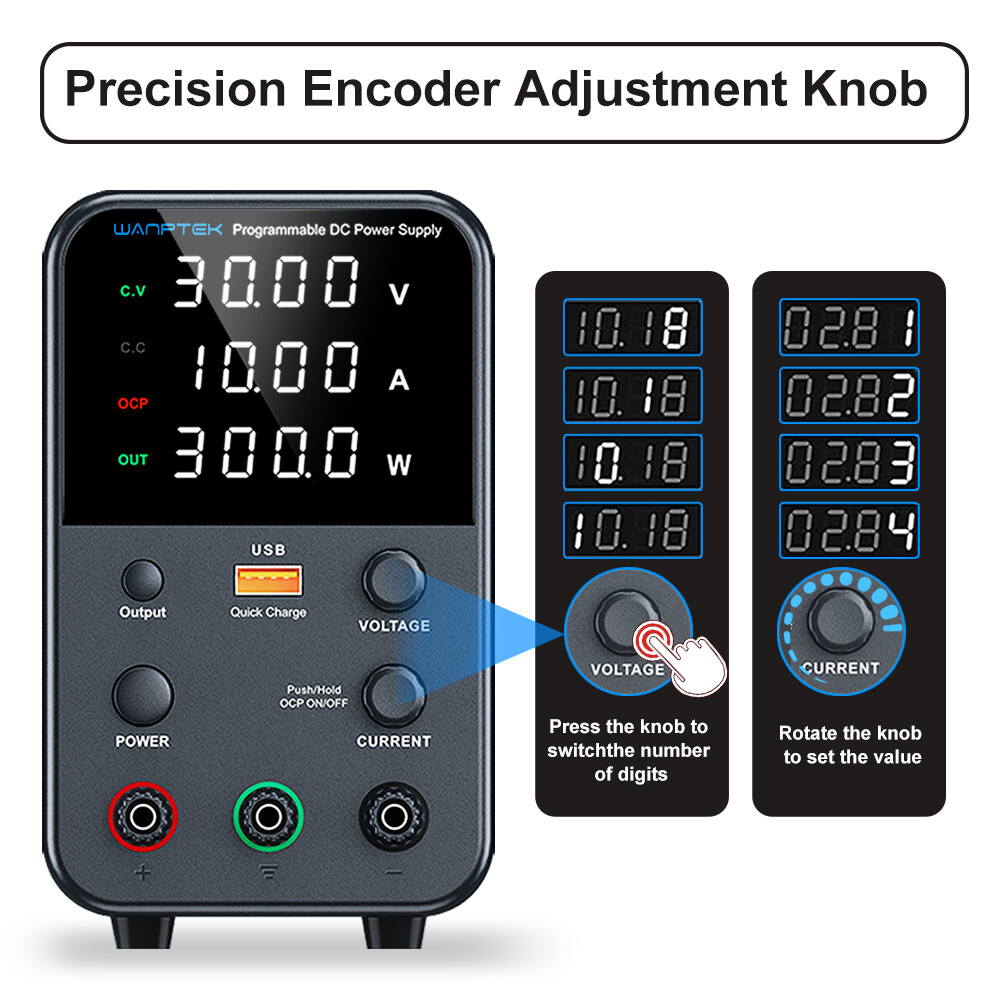 Adjustable 0-30/60/120V 0-2/3/5/10A Lab DC Power Supply Variable Bench Switching