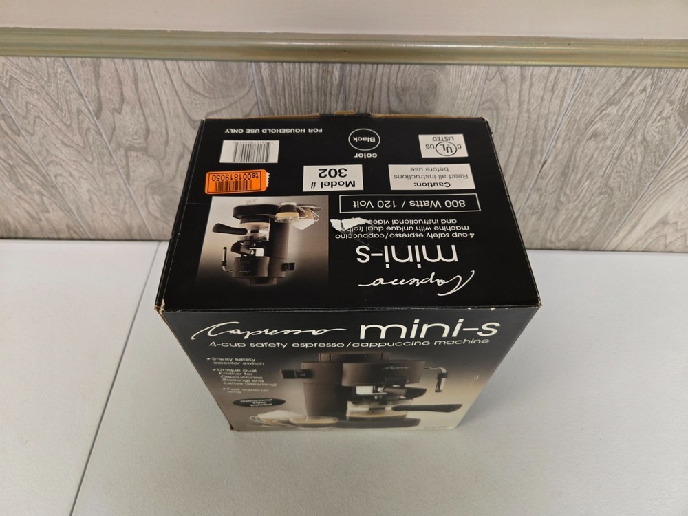 Capresso Mini-s 4 Cup Espresso Cappuccino Machine Model #302