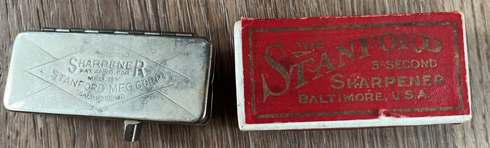 Vintage Stanford Double Edge Razor 5 Second Sharpener