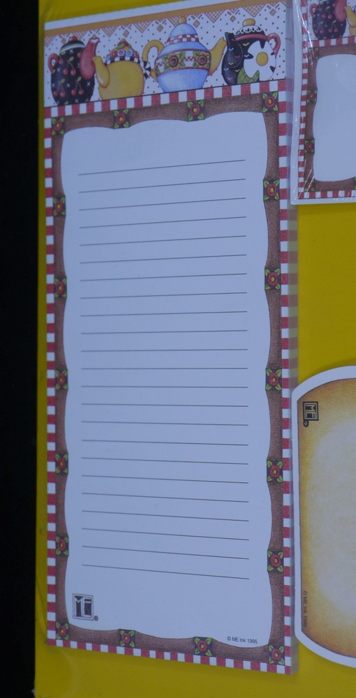 SEALED PACKAGE, MARY ENGELBREIT NOTE PAD ASSORTMENT, TEAPOT THEME