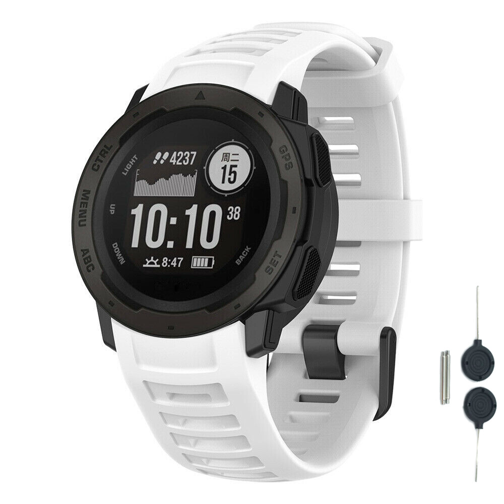 Replacement Silicone Rubber Watch Strap Band With Tool for Garmin instinct