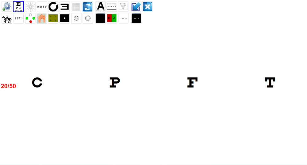 OptivisionChart Snellen Optotypes Ishihara Visual Acuity Software