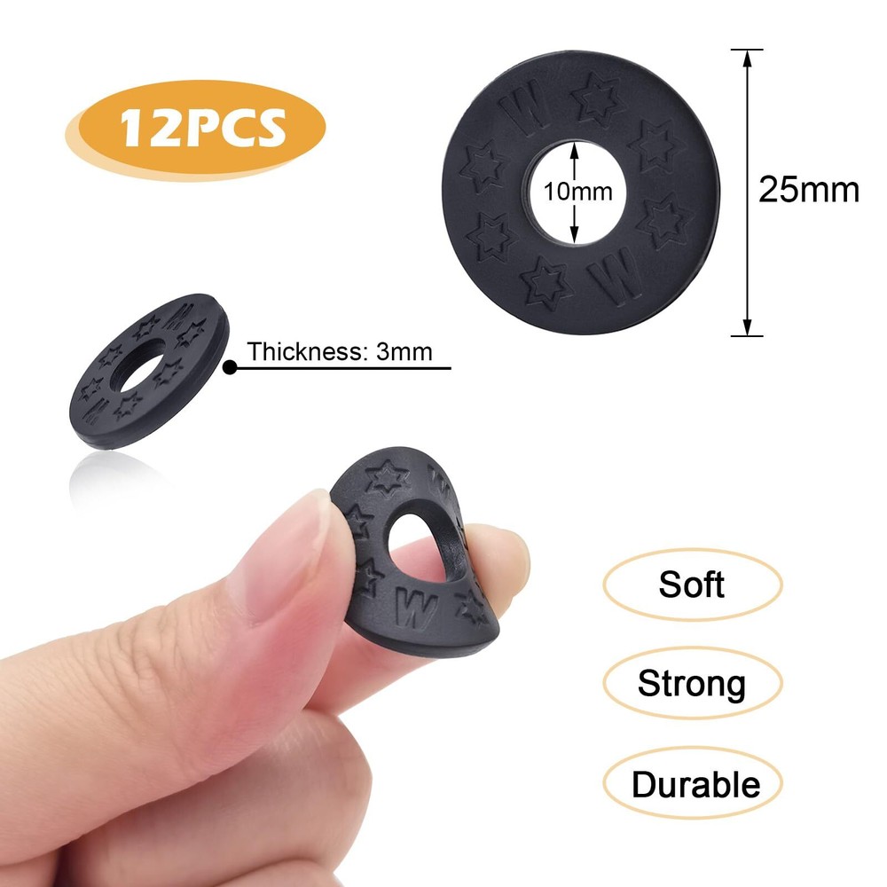 12 Pcs Guitar Strap Locks Silicone Strap Locks Rubber Guitar Protector