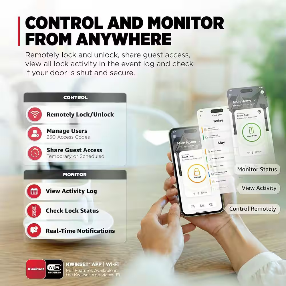 HALO Select Soft Modern Touchscreen Wi-Fi and Matter Enabled Smart Lock Deadbolt