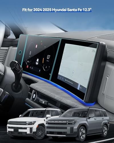 8PCS Car Screen Protector for 2024 2025 Santa Fe