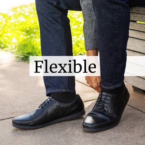 Birchbury Brenston: Barefoot Dress Shoe Men Color: Black - Non-Slip