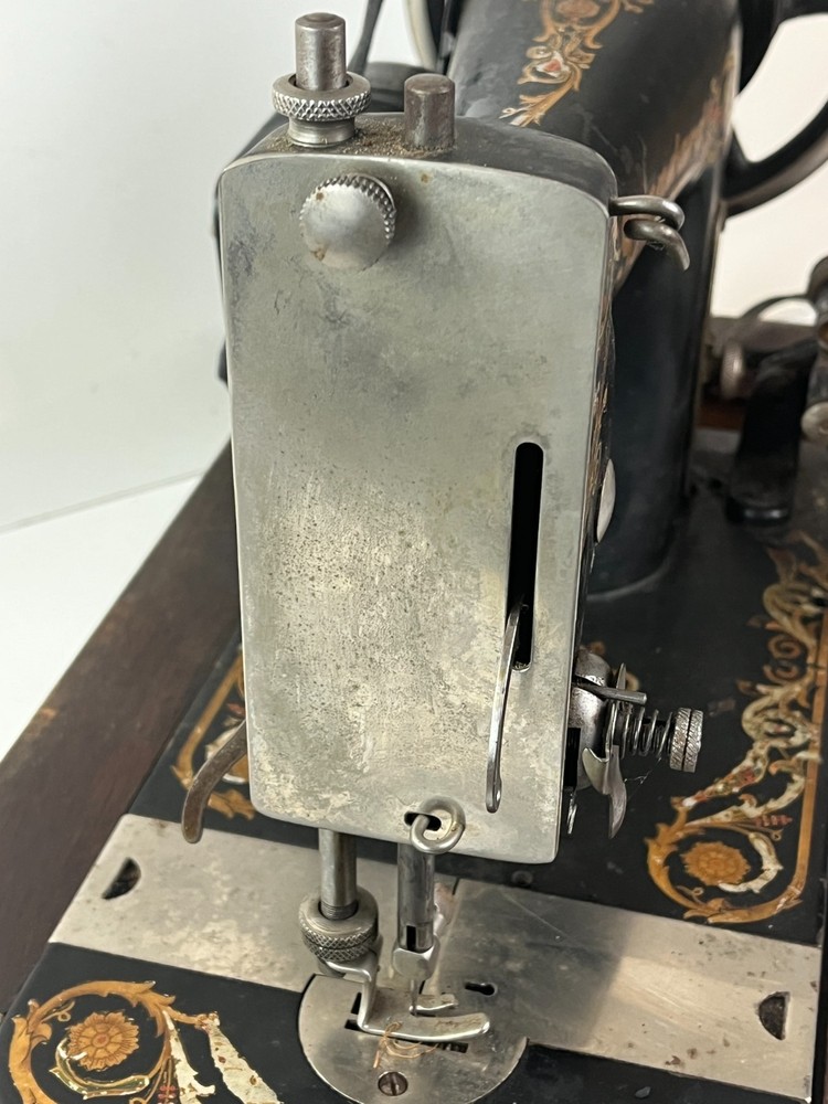 Antique ARLINGTON GEM Vibrating Shuttle Sewing Machine Treadle Head Controller C