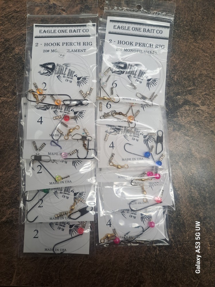 EAGLE ONE 2 HOOK PERCH RIGS 12CT