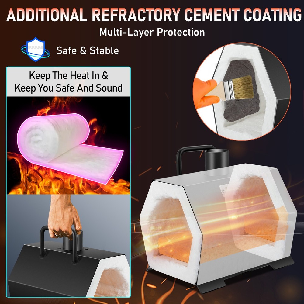 Propane Forge Farrier Forge Single Burner Tool Knife Making Blacksmithing