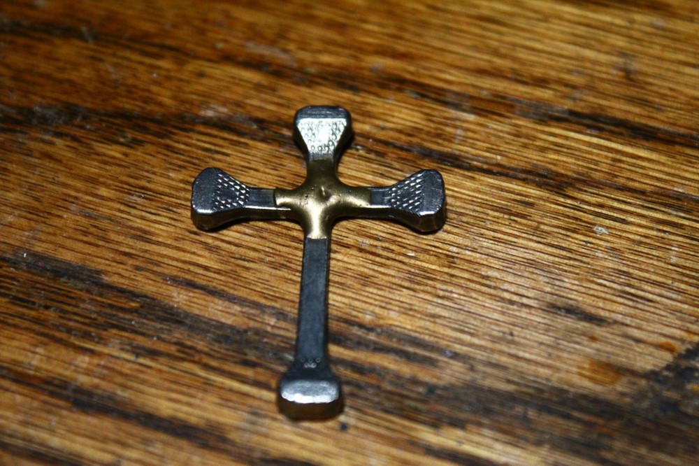 Cross made from nails