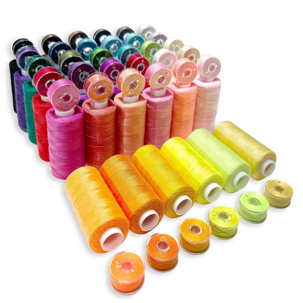 72 PCS Sewing Thread, Thread for Sewing Supplies, 36 Colors Polyester, 400 Ya...