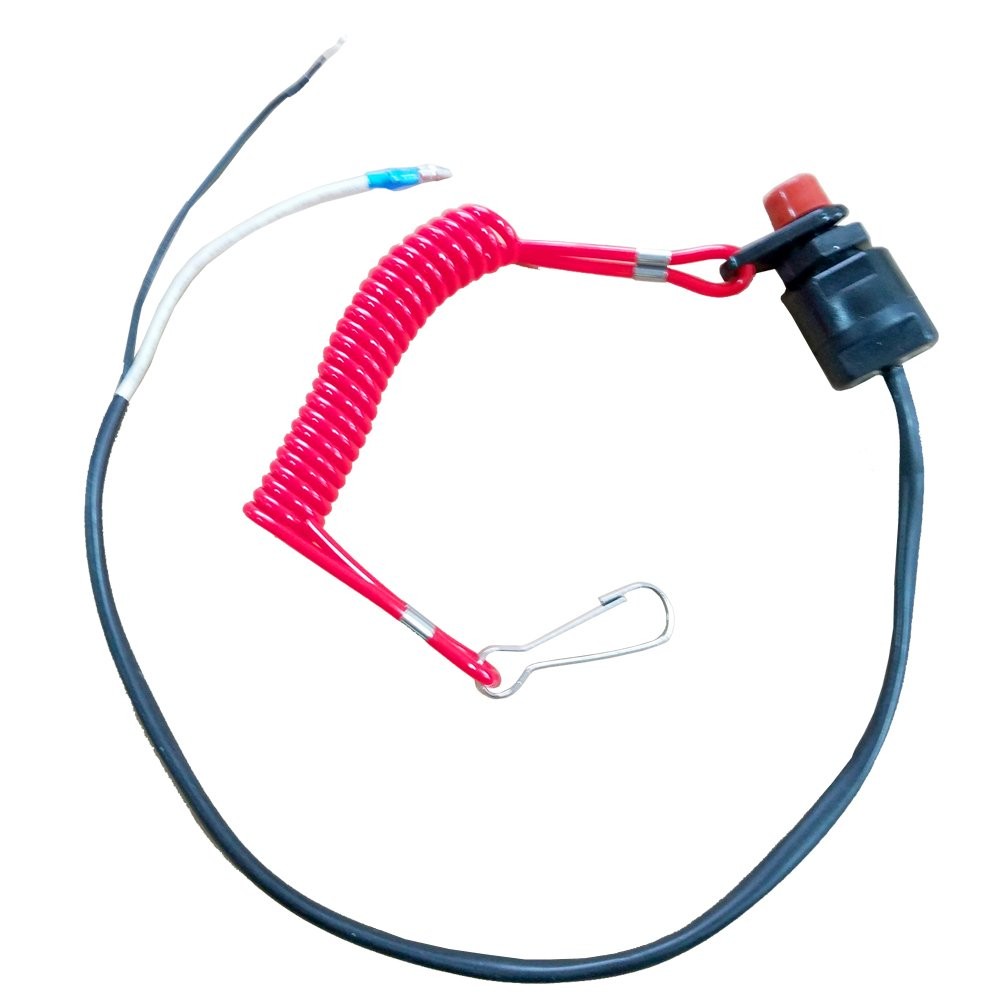 Universal Boat Outboard Engine Motor Kill Stop Switch & Safety Tether Lanyard
