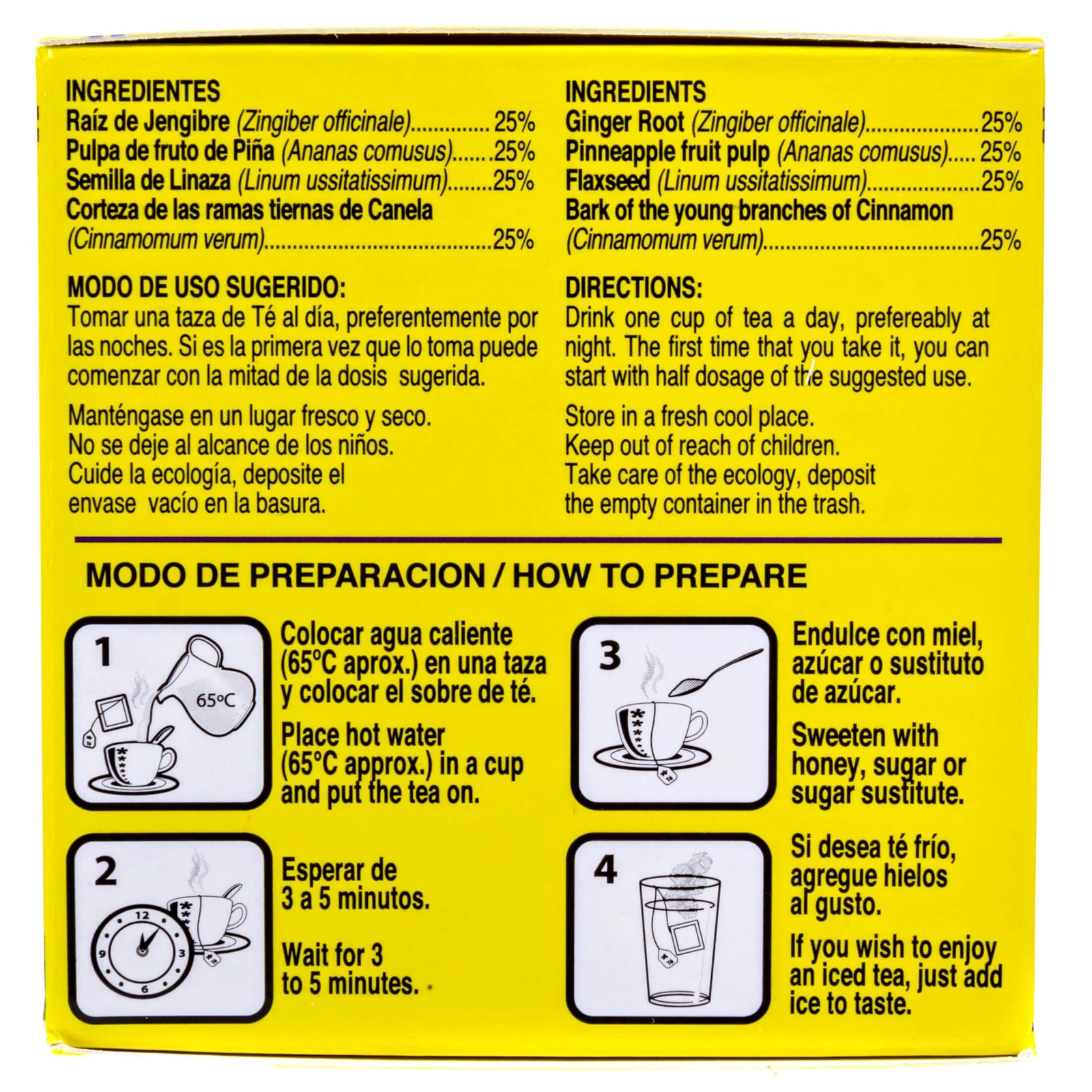 2 PACK Chupa Panza Detox Ginger Tea 60 Day Supply Te Chupa Pansa de Jenjibre...