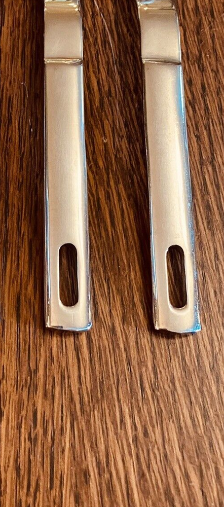 Towle Loop Stainless Flatware Pierced China 6- Dinner Forks 7 7/8"