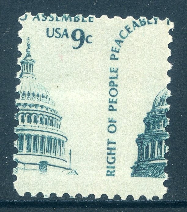 1591, 9¢ Capital Dome, Misperf, Mint NH