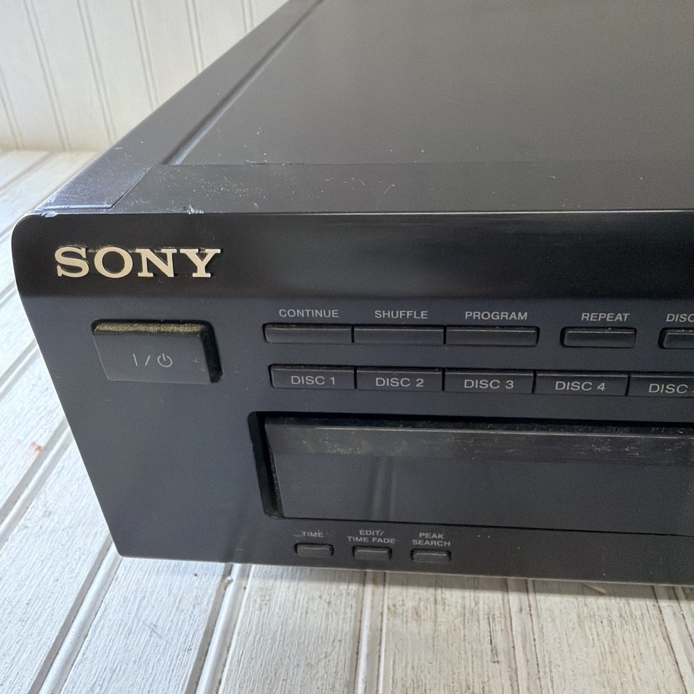 Sony CDP-CE335 5-Disc CD Carousel Changer Player NO REMOTE - TESTED & Working!